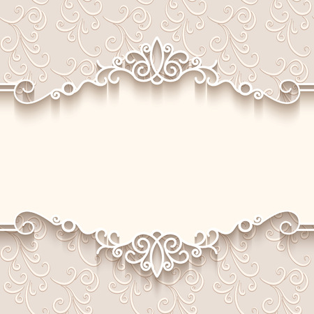 Vintage background with paper border decoration, divider, header, ornamental frame template Vintage background with paper border decoration, divider, header, ornamental frame template
