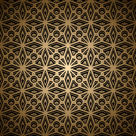 Vintage gold seamless pattern, ornamental backgroundのイラスト素材