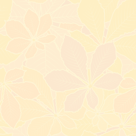 Chestnut leaves, floral background, seamless pattern in light colorsのイラスト素材