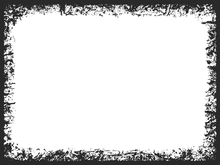 Rectangle grunge frame on white backgroundのイラスト素材