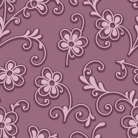 Abstract pink floral ornament, seamless pattern of small flowersのイラスト素材