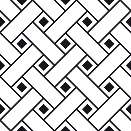 Seamless pattern of interlacing paper strips, abstract geometric ornamentのイラスト素材