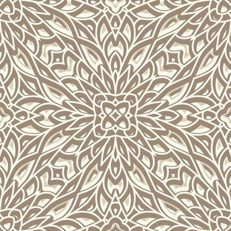 Knitted texture, vintage lattice ornament, seamless patternのイラスト素材