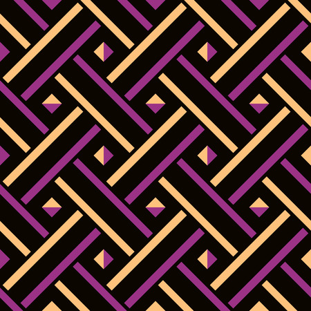 Abstract  pattern of interlaced lines, woven texture, colorful geometric ornamentのイラスト素材