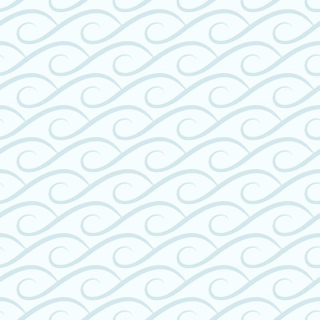 Subtle seamless pattern, abstract wavy vector ornament in blue colorのイラスト素材