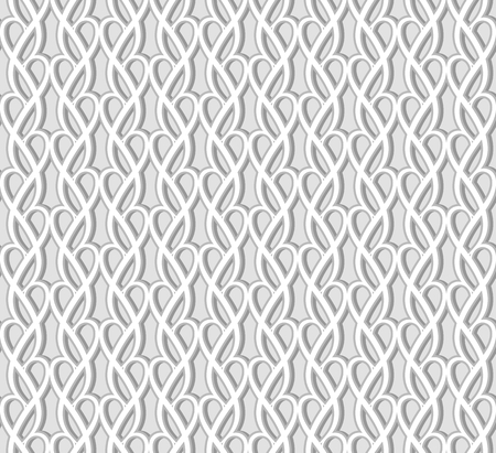 Abstract seamless lace pattern, swirly tulle texture, ornamental background in neutral grey colorのイラスト素材