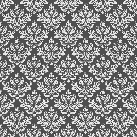 Vintage background, damask seamless pattern, floral ornament in neutral colorのイラスト素材