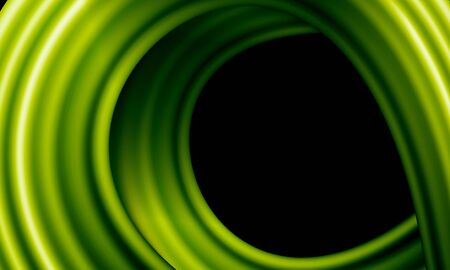 Close-up of green curl of plant stem, vine, exotic creeper shoot, abstract ecological background with place for text.のイラスト素材