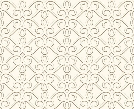 Vintage seamless pattern, ornamental wallpaper in pale colors, elegant background for website page or wedding invitation cardのイラスト素材