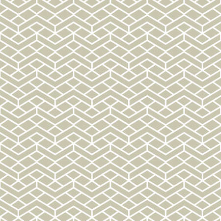 Simple geometric pattern with line grid. Abstract background with zigzag texture in neutral color. Seamless wallpaper ornament in minimal style.のイラスト素材
