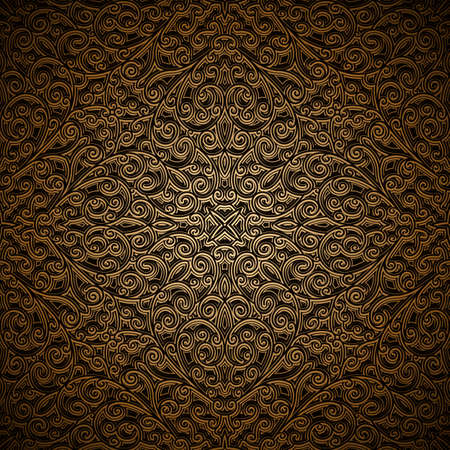 Vintage gold ornamental background with swirly floral patternのイラスト素材