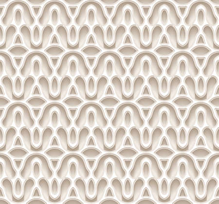 Neutral beige ornamental background, abstract seamless pattern in light color. Vector illustrationのイラスト素材