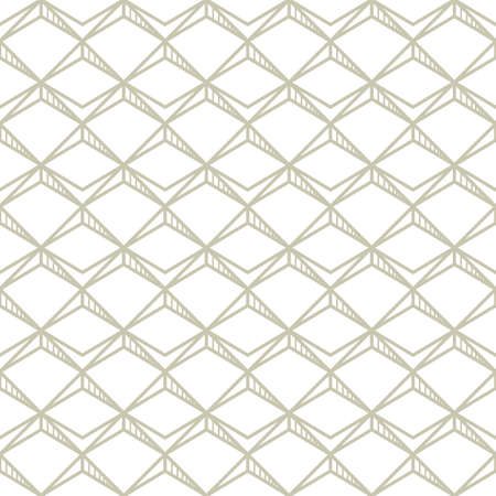 Abstract simple pattern on white. Ornamental background in neutral color. Seamless line grid, geometric texture in minimal style.のイラスト素材