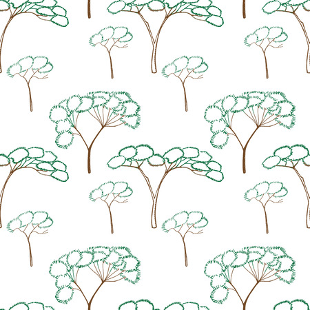 African Mountain idealistic landscape design element illustrationのイラスト素材