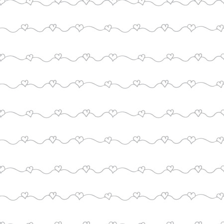 hand drawn doodle seamless pattern with heartsのイラスト素材