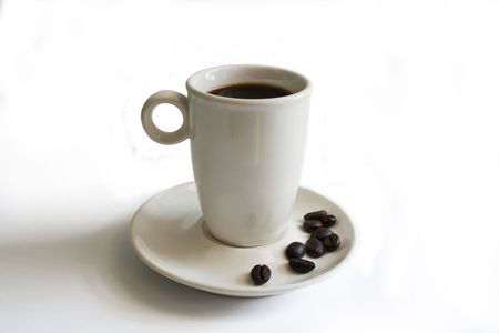 Coffe cap isolated from whiteの写真素材