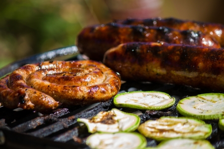 Meat on the barbecue with grillmarksの写真素材