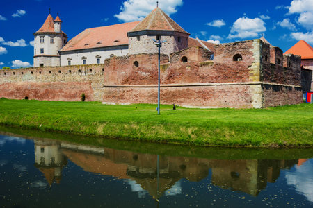 Fagaras fortress and castle - Fagaras, Romania, Transylvaniaのeditorial素材
