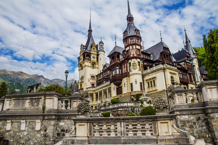 Peles Castle - Sinaia, Romania, Transylvaniaの写真素材