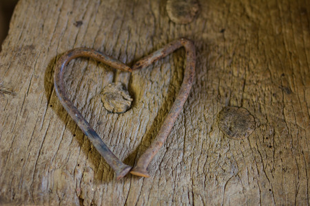 Valentines Background, Heart wood, Valentine day loveの写真素材