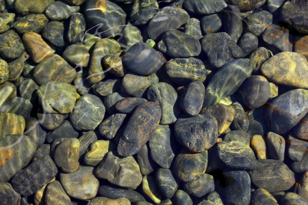 Stones in waterの写真素材