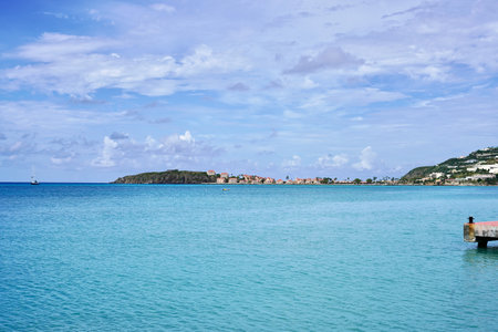 Blue-green Great Bayの写真素材