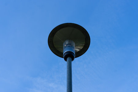 Street lamp on blue sky background, Street lamp with blue sky background