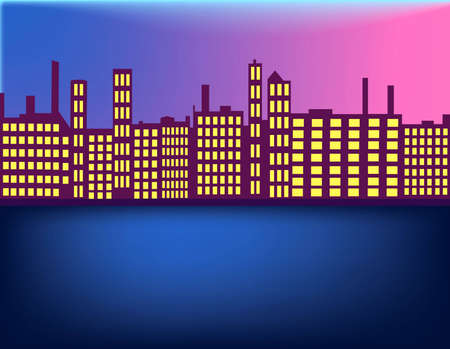 Waterfront skyline with space across the bottom so type may be inserted.の写真素材