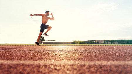 An athlete who makes long jumps and jumps high