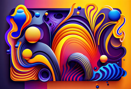 Abstract colorful background. 3d illustration. Futuristic design.