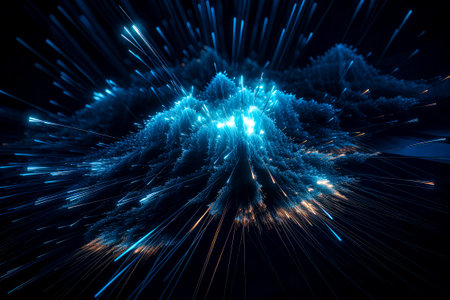 nitro burst abstract fractal background textureの素材