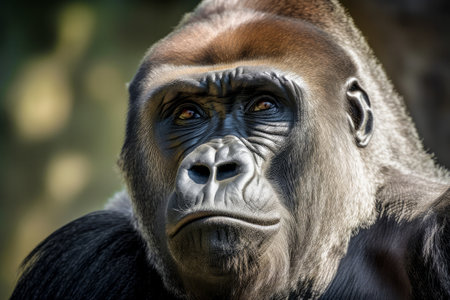 Portrait of a Western Lowland Gorillaの写真素材