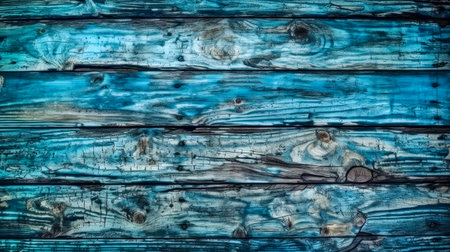 Old wooden background or texture. Blue wood texture with natural patterns.の素材