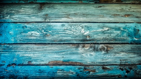 Old painted wood wall - texture or background. Blue and green colorの素材