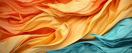abstract background of multicolored silk or satin luxury clothの素材