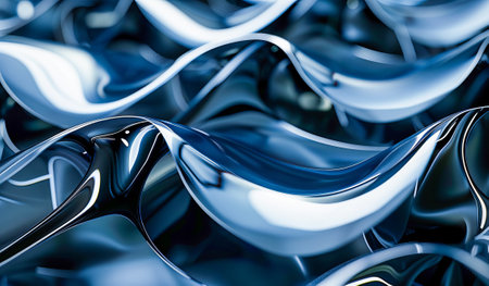 3d rendering of abstract metallic background with some smooth lines in itの写真素材