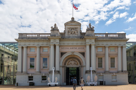 LONDON, ENGLAND - MAY 28, 2019: Historic National Maritime Museum in Greenwich, London, Englandのeditorial素材