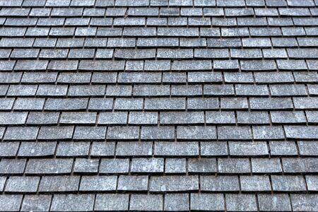 Grey slate roof tiles texture background imageの写真素材