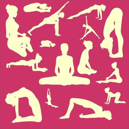 Yoga Pose Woman Clip artのイラスト素材