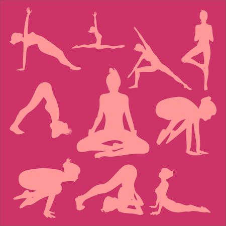 Yoga Pose Woman Clip artのイラスト素材