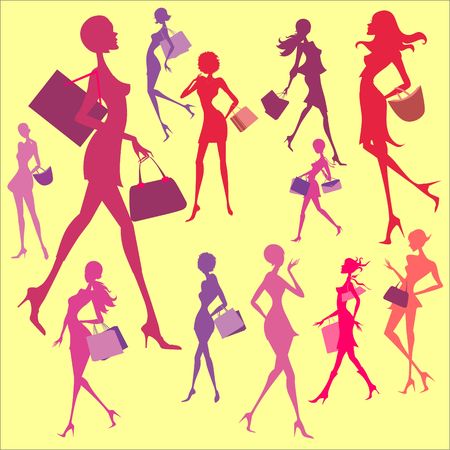Women Shopping Clip artのイラスト素材