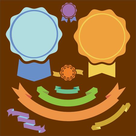 Ribbons Vector Digital Clipart 2のイラスト素材