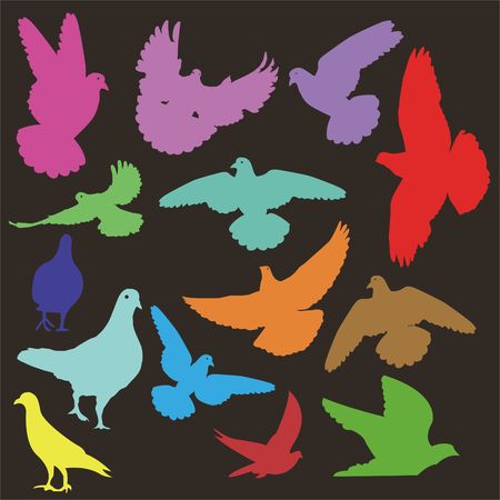 Dove Vector Digital Clipart 2のイラスト素材