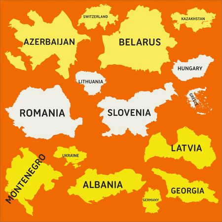 Europe Map Vector Digital Clipartのイラスト素材