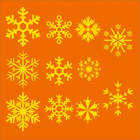 SnowFlakes Vector Digital Clipartのイラスト素材