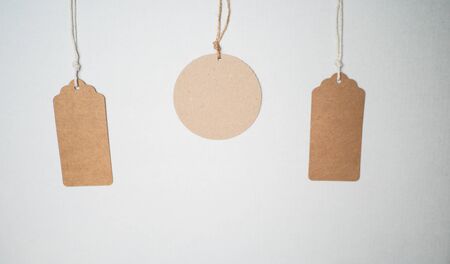 Christmas label in rustic eco natural styleの写真素材