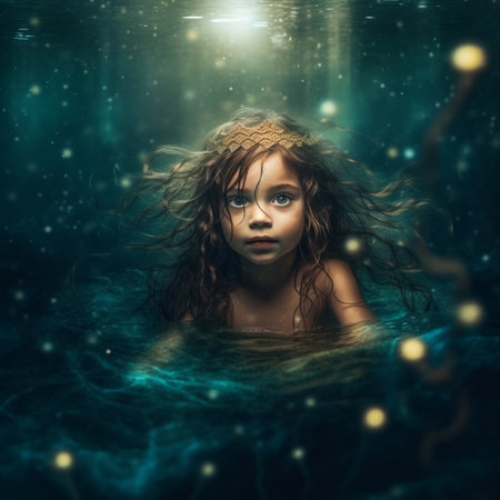 Fantasy scene with a girl in a fantasy mystic world. AI generatorの素材