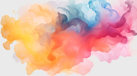 Colorful watercolor stain isolated on a white background. High quality photoの素材