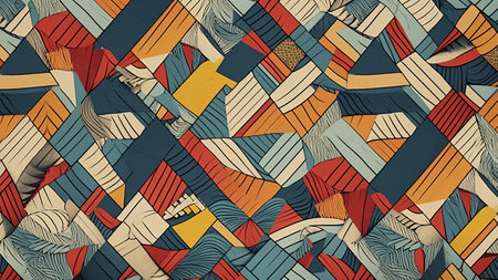 patchwork background, modern, bright colour. High quality photoの素材