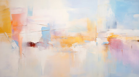Abstract colorful oil painting on canvas. Oil paint texture with brush Modern art,. High quality photoの素材